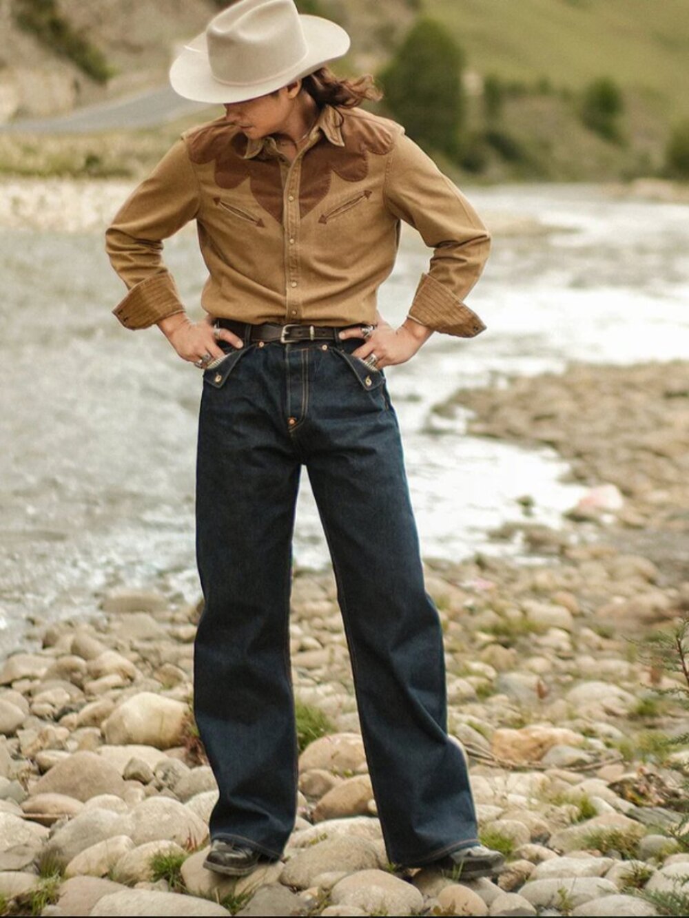 Classic Straight-Leg Men's Dark Blue Jeans